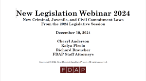 Dec. 10, 2024 – New Legislation Webinar 2024